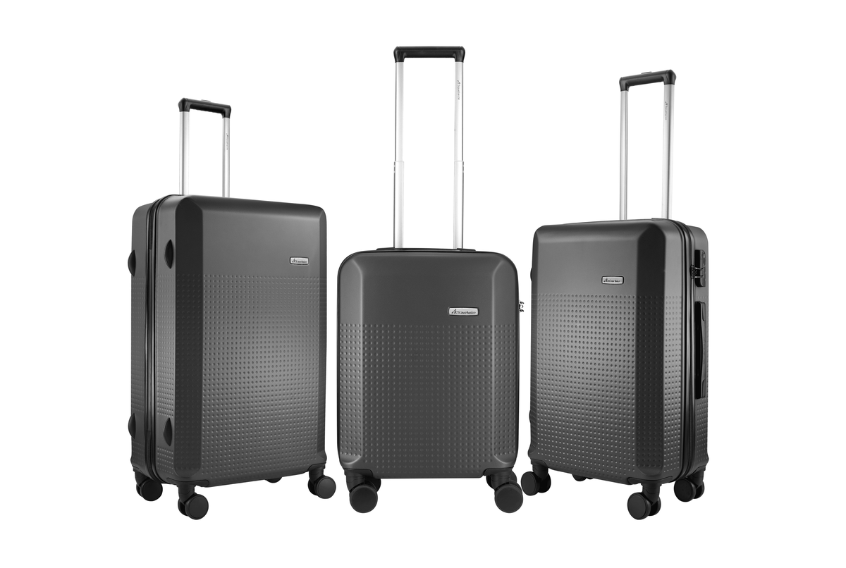 Travelwize Cyclone 4-Wheel 3 Piece Luggage Set - Granite