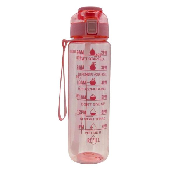 Motivational Water Bottle with Straw - 1L