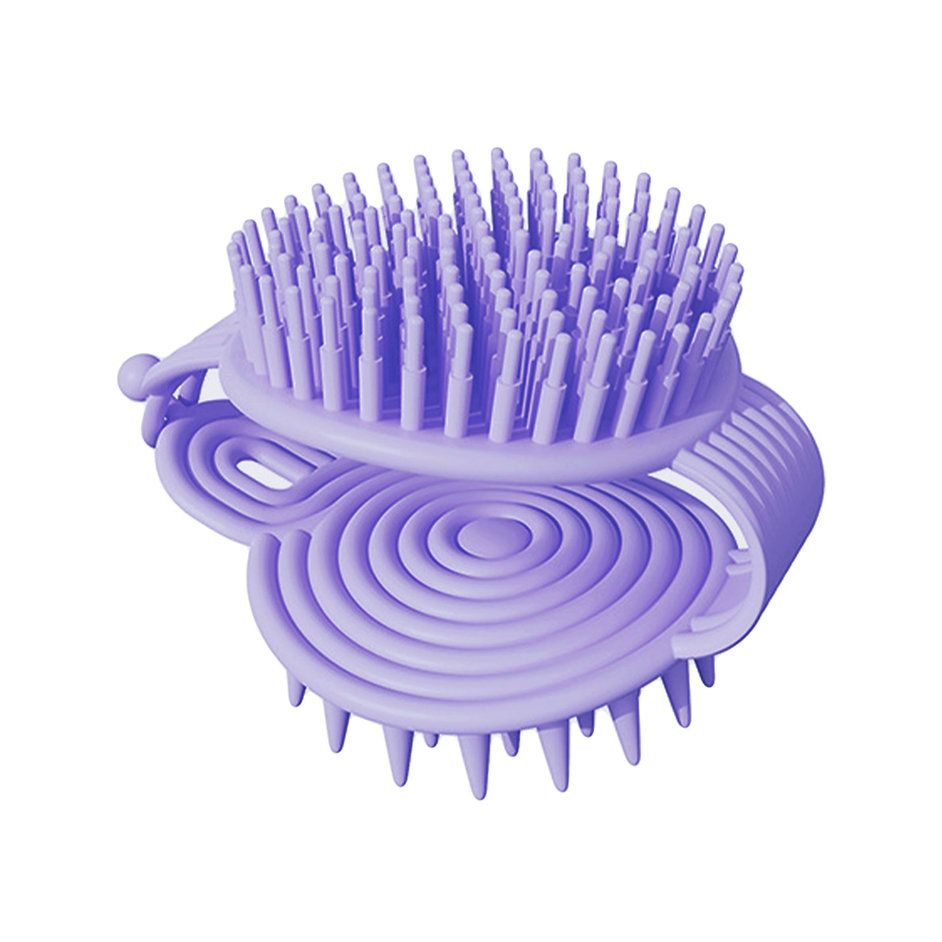 Dual Function Silicone Scrub Brush: Body Cleanser and Scalp Massager