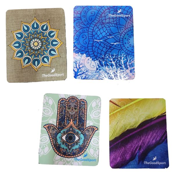 Office Non-Slip Rubber Mouse Pad Set Of 4 -27cm