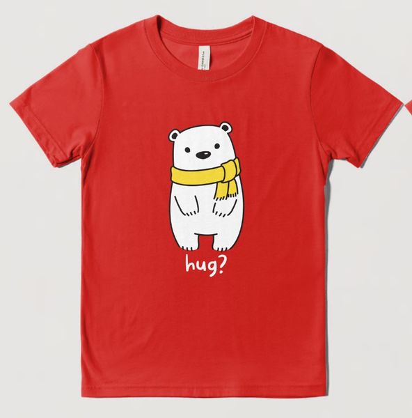 Marko B Kids Red Cotton Loose Short Sleeve Round T-shirt