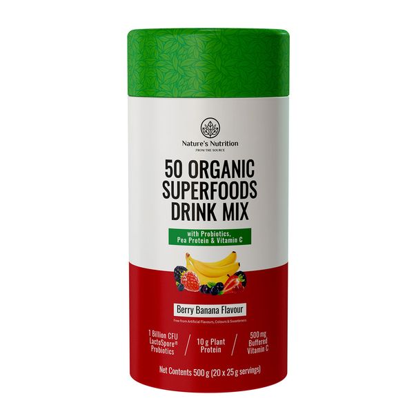 Natures Nutrition Super Greens &amp; Reds with Protein - Berry Banana