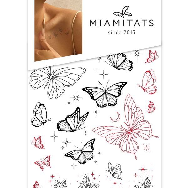 Set of Temporary Tattoos Papilio (16 tattoos)