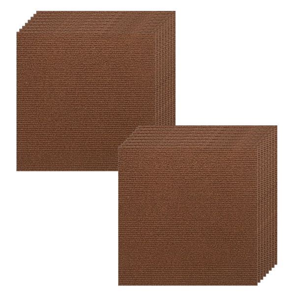 Decor Self Adhesive Square Anti-Slip Floor Tiles Set of 20 - 60cm