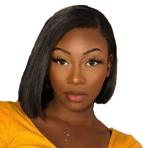 Stylish Short Straight Bob Wig for Women - Side Part Natural Look Hair