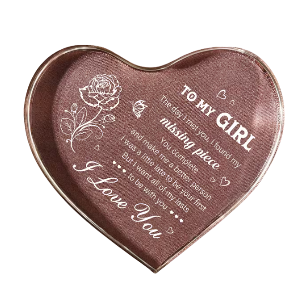 To My Girlfriend Heart-Shaped Gift