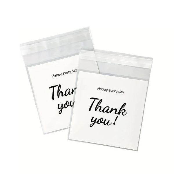 100pc Clear Thank You Gift Favour Bag