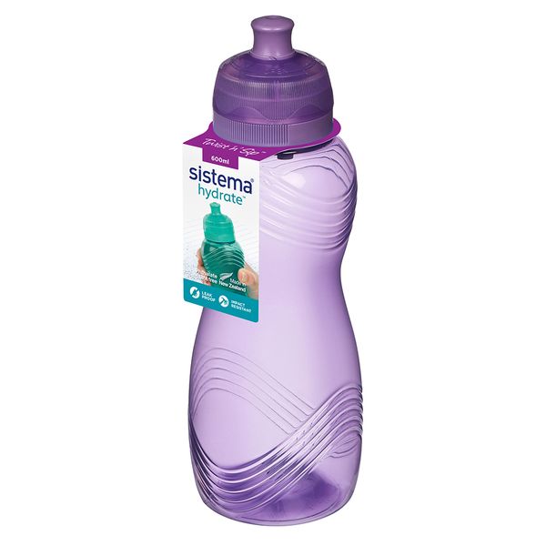 Sistema - 600ml Wave Bottle - Purple
