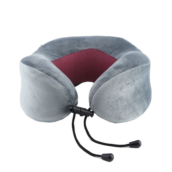 Memory Foam U Shaped Travel Pillow Gray image