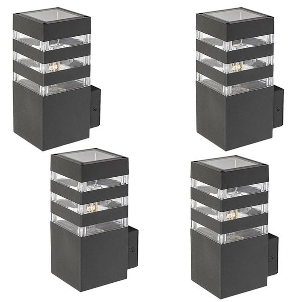 Set of 4 Modern IP54 LED Square Wall Lamp -DRWL0006