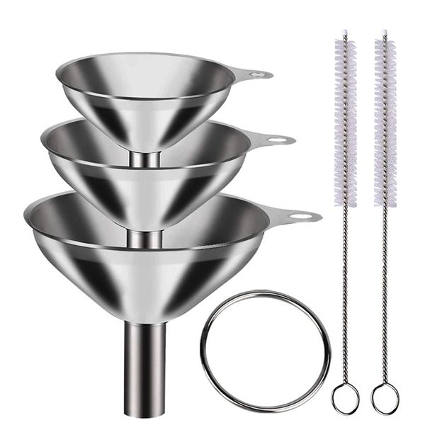 Stainless Steel Funnel - 6 Piece