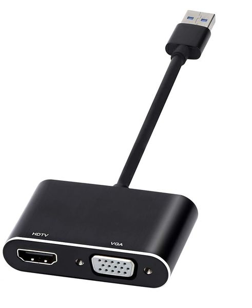 USB 3.0 To HDMI VGA Adapter USB / HDMI USB / VGA Adapter for 2 Monitors PK