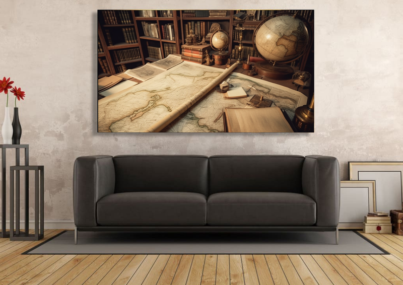 Canvas Wall Art - Ancient Nautical Map - IM0184