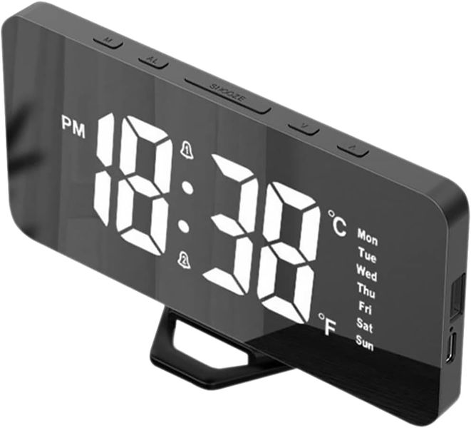 16cm Digital Electric Bedside Alarm Clock + Memory Function for Outages