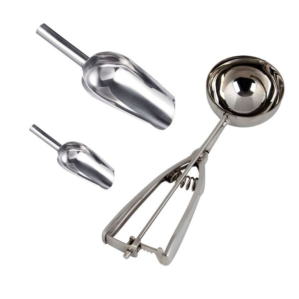 250mm and 200mm Ice Shovel + 4cm Ice Cream Scoop Kitchen Combo