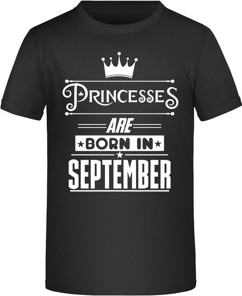 Princesses Are Born In September Birthday Tshirt