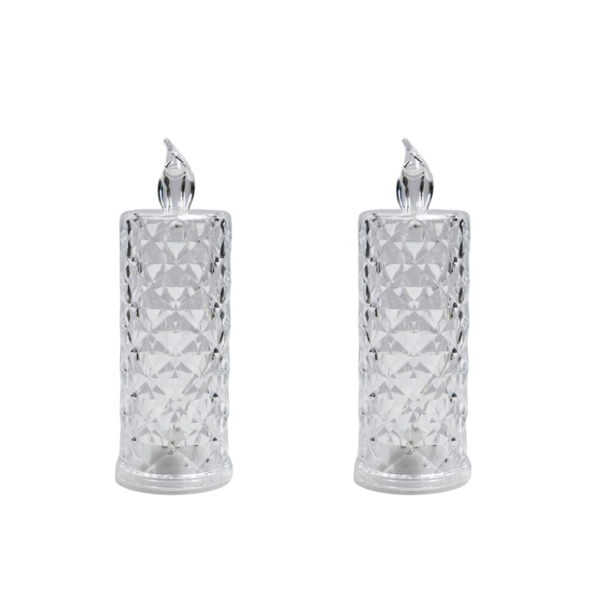 Battery Operated LED Crystal Candle 2 Pack
