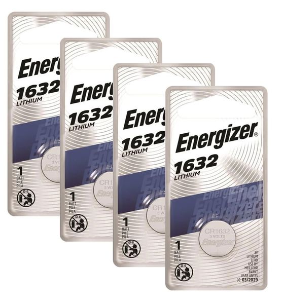 Energizer CR1632 3v Lithium Coin Battery Card 1 - 4x Bundle