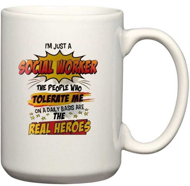 I'm Just A Social Worker Birthday Christmas Boss Coworker Gift Mug