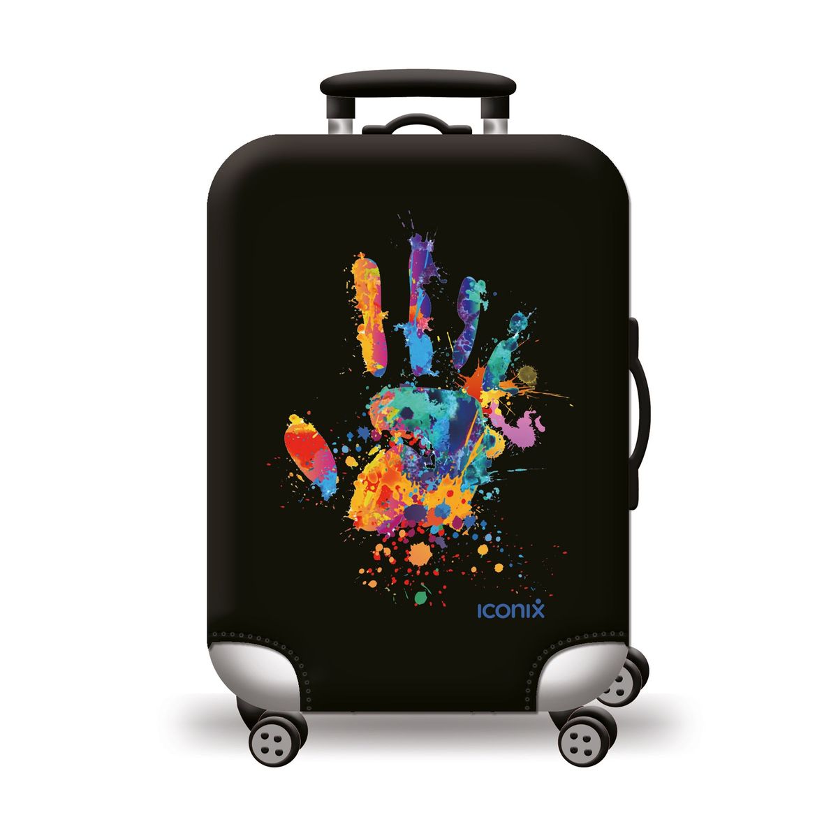 Iconix Printed Luggage Protector Cover - Hands Off