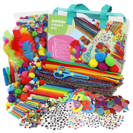 2000+Pcs Children's Craft Set Arts & Crafts Supplies Kits DIY Craft Case Image