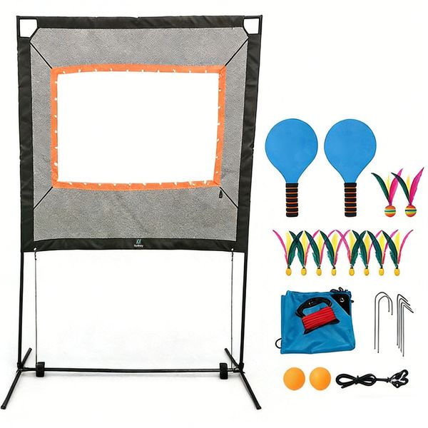 Sydney 16 Pieces Paddle Game with Net Combines Pickleball, Badminton Tennis