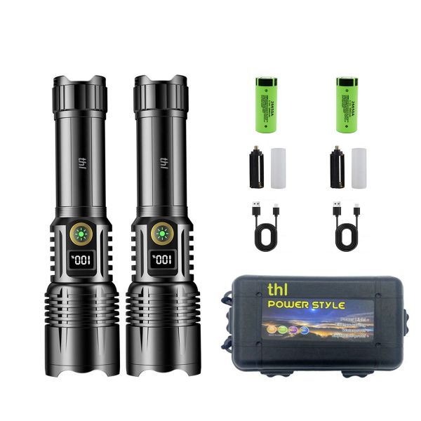 thl 2Pack Rechargeable Flashlights High Lumens, Super Bright Flashlight