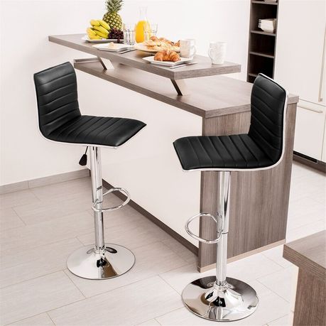 Bar Stools Nook Chairs Set of 2 Black Colour Shop Today