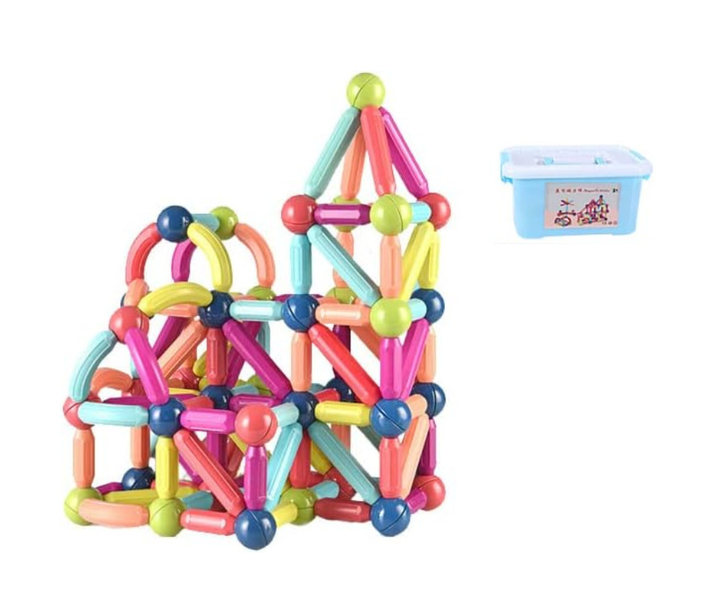 64 Piece Magnetic Sticks and Balls Educational Game Toy School Kids Gift