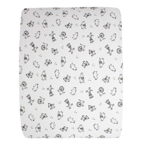 2 in 1 Moses Basket Fitted Sheet / Changing Mat Cover - African Animals