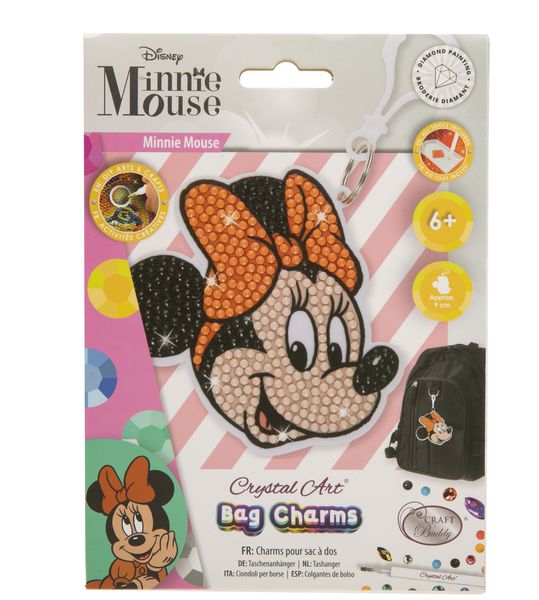 Minnie Mouse - Crystal Diamond Art Bag Charm Kit
