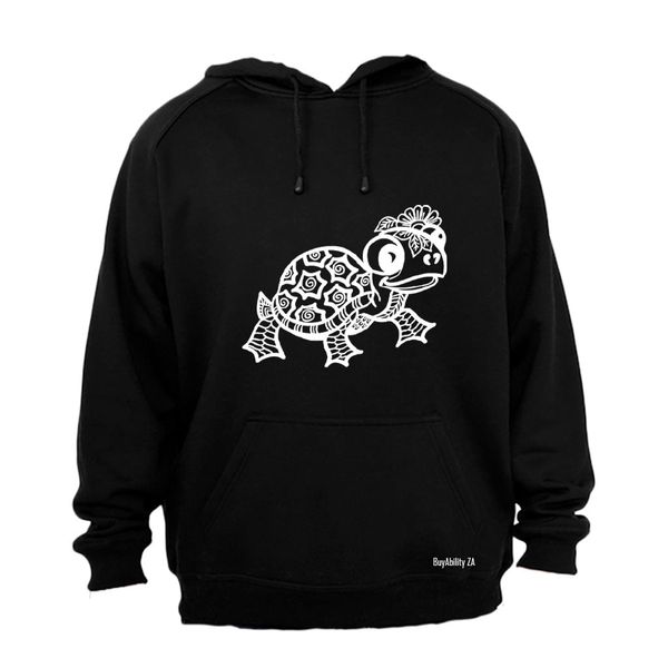Flower Turtle - Ladies - Hoodie - Grey