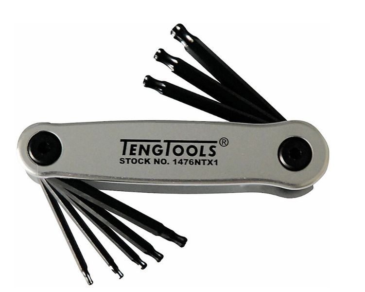 TengTools - Folding Ball Point TX Key Set 8 Pieces - 1476NTX1