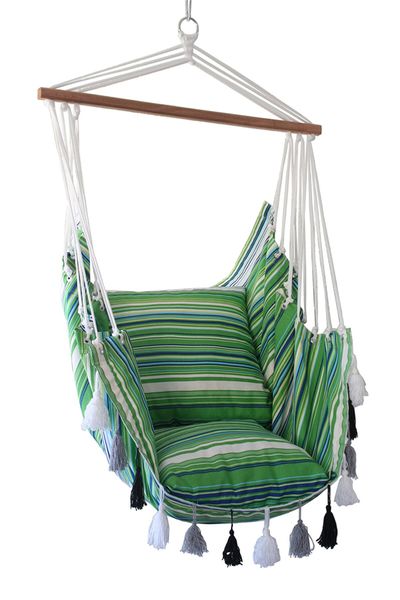 Indoor/Outdoor Garden Patio/Home Hanging Cushioned Fringed Hammock Swing
