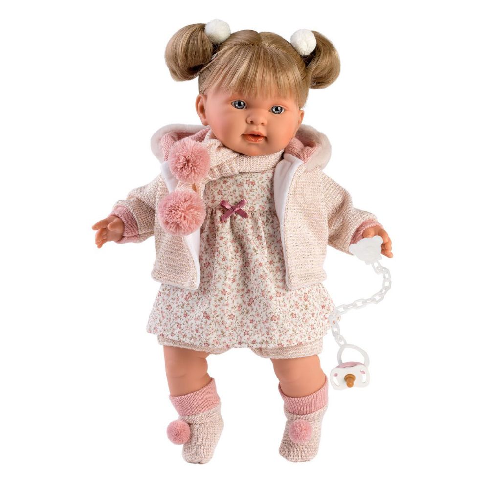 Llorens Carla Baby Girl Doll with Pink Clothing & Accessories: 42cm ...