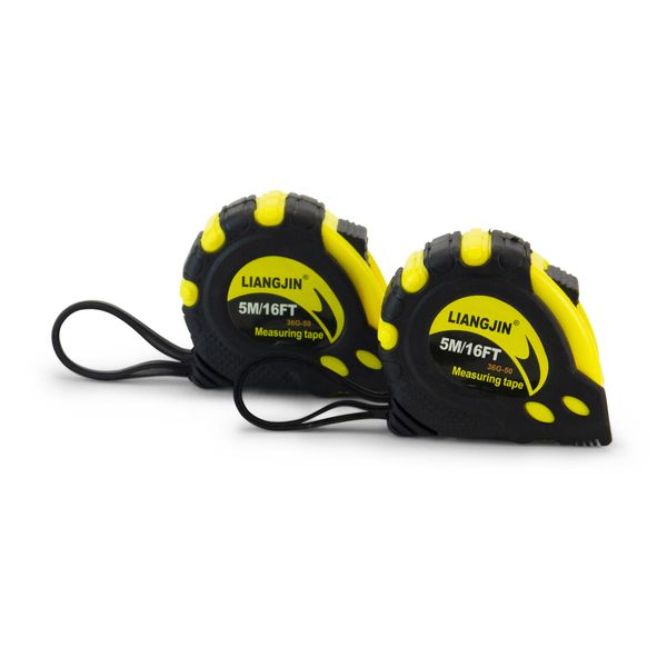 Measuring Tape - Steel - Yellow - 5m - 2 Pack