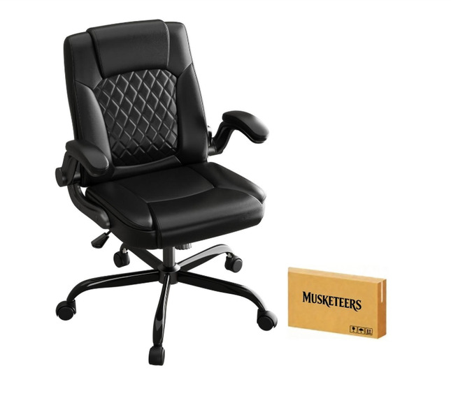 Ergonomic Computer Desk Chairwith Adjustable Flip-Up Arms