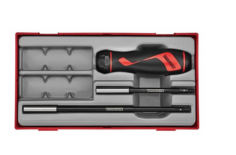 TengTools - 1/4inch Hex Ratcheting Bits Driver Set TT1 15 Pieces - TTRSD15