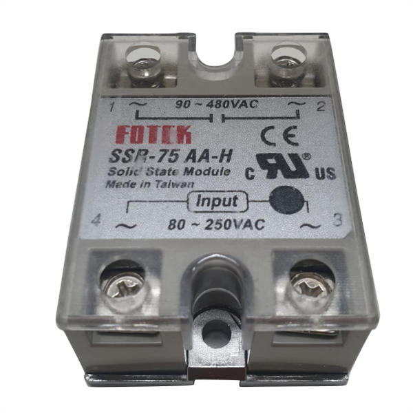 Fotek SSR-75AA-H Solid State Relay 75A 90-480VAC With Cover