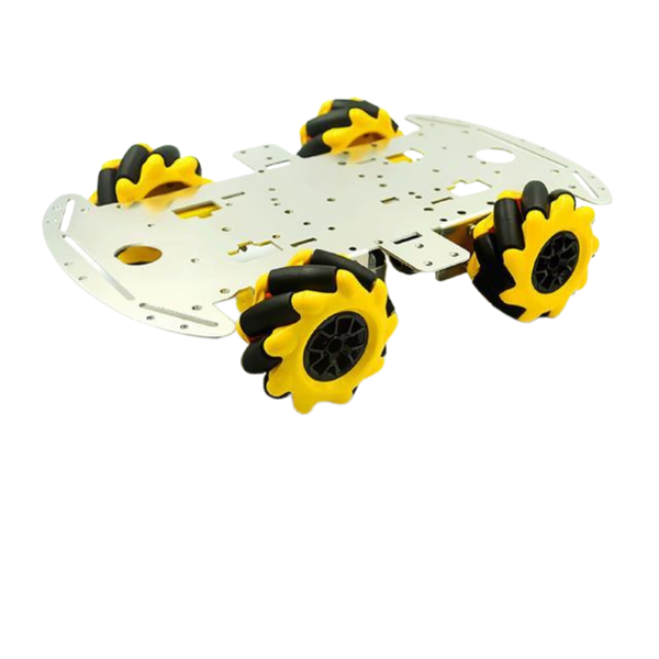 HKD 4WD Mecanum Chassis Kit - 60mm Wheels, Alloy Frame, TT Motors