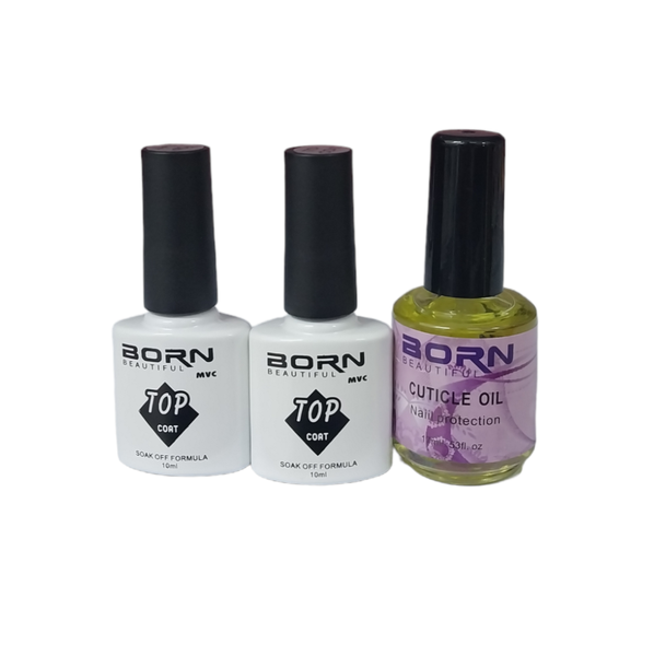 Beauty Investment UV gel Nail Base &amp; Top Coat With Cuticle Oil