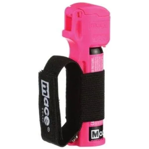 Mace Sport Pepper Spray Pink with Hand Strap and Keychain, 12 ft Range