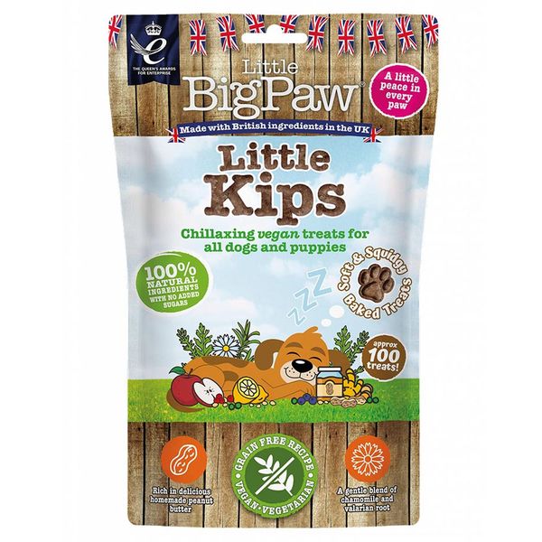 Little Big Paw Kips Dog Treats - Box of 12x 90g | Paw-Shaped | Grain-Free