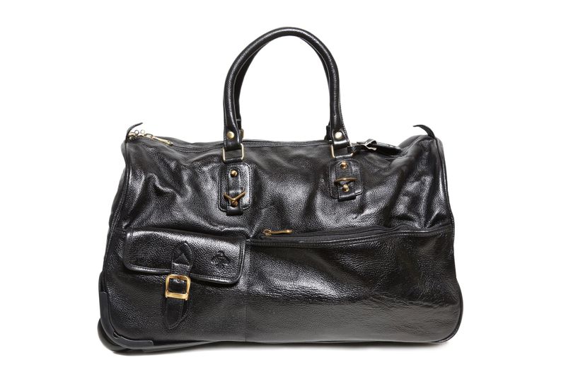 House of LB - Genuine Leather Cabin Wheeled Duffel Bag