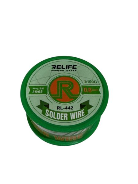 United Relife Soldring Wire Alloy 35/65 100gm 0.8mm Rl-442