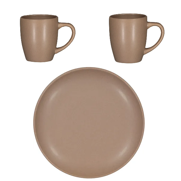 Kitro Brown Porcelain Dinnerware Set