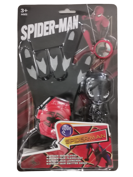 Spiderman Dress up Playset With Gloves Flashlight Launcher and Emitter