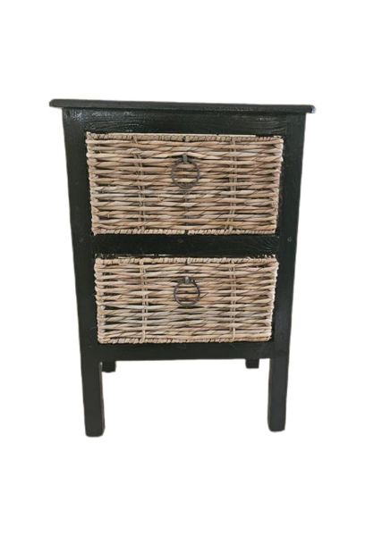 Rattan Pedestal- Black