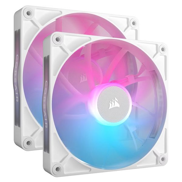 Corsair iCUE LINK RX140 RGB 140mm PWM Fan Twin Starter Kit - White