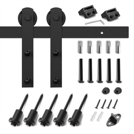Barn Door Sliding Track Kit Door Soft-Close Mechanism for sliding door6.6FT Image